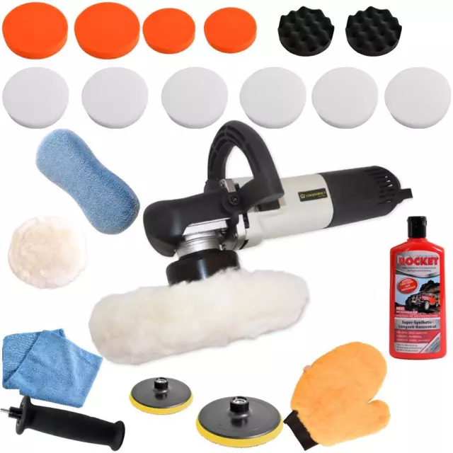 Exzenter Poliermaschine Polierer Autopolierer 710 Watt inkl. Zubehör (Set 3)