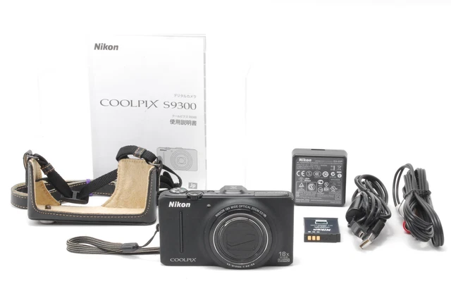 [NEAR MINT] Nikon COOLPIX S9300 16.0MP Black GPS Compact Digital Camera Japan