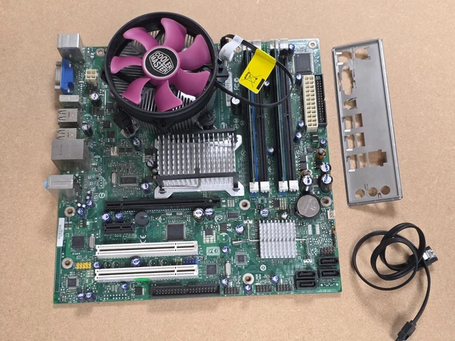 Socget INTEL DQ965GF/ D41678-306 Socket 775 Motherboard + Core 2 2.33 GHz CPU ...