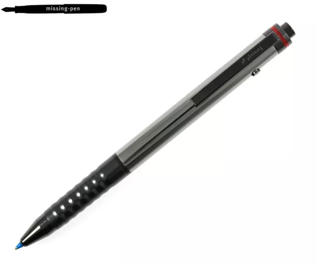 Rotring Esprit Duo Pen Push Ballpoint & Pencil (0.5 mm) Metallic Gray Dark Trim