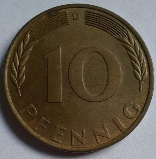 10 Pfennig Münze Bundesrepuplik Deutschland 1969 D