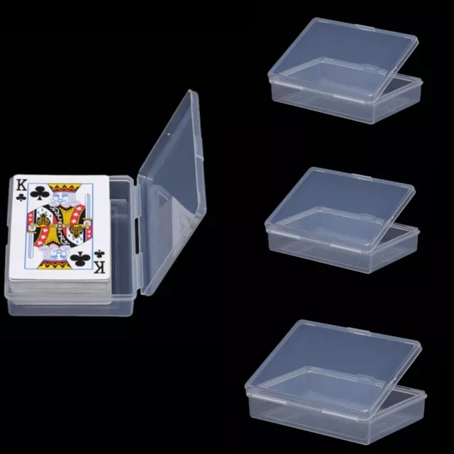 4pcs 10*7cm Playing Cards Container Storage Case Transparent Plastic Boxes