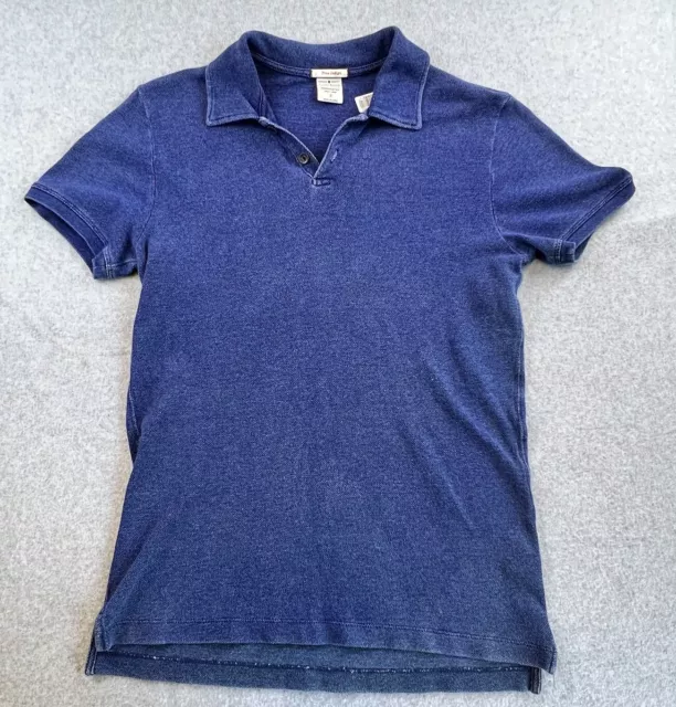 Lucky Brand True Indigo Shirt Men’s Small Blue Short Sleeve Collared Polo Adult