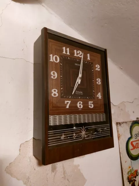 Seiko Pendola Vintage Sonola Transistor orologio da muro