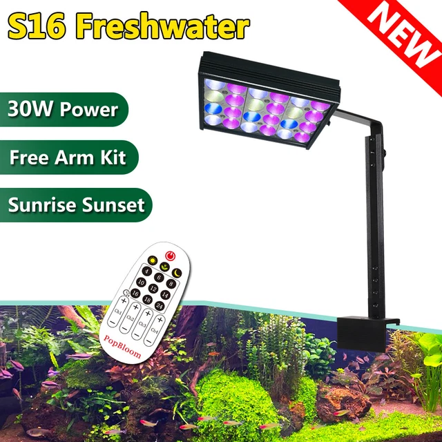 Shannon16 Nano Led Planted Aquarium Light Full Spectrum for Freshwater Fish Tank