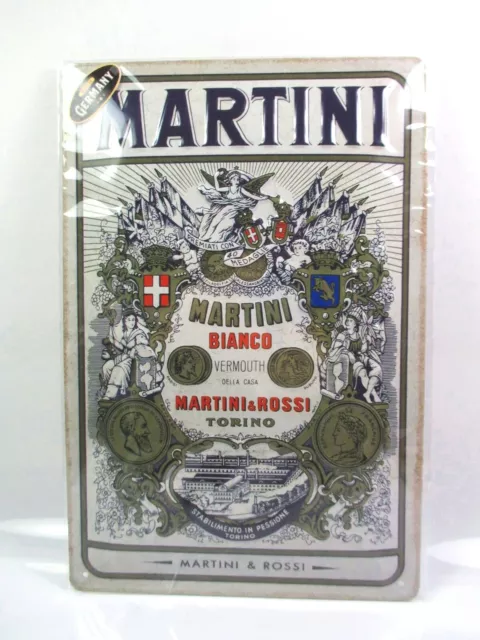 Martini Bianco Vermouth Torino Blechschild Nostalgie Schild 30 cm Neu