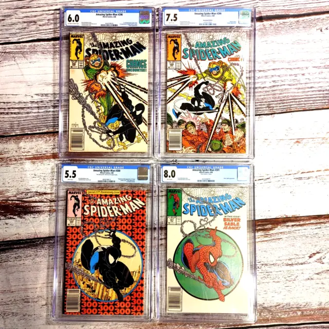 The Amazing Spider-Man, Lot of 4 CGC Graded Comics. #'s 298-301. Marvel Comics.