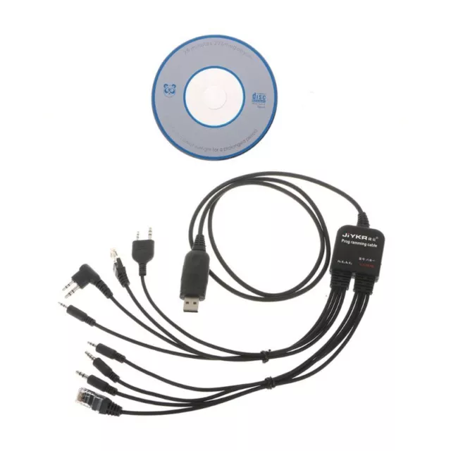 USB 8 in1 Programming Cable for Baofeng Kenwood TYT QYT for Motorola for HYT etc