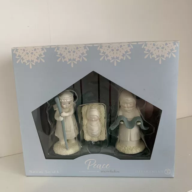 SnowBabies Peace 4 Piece Nativity Christmas Figurine Set Department 56 BRAND NEW