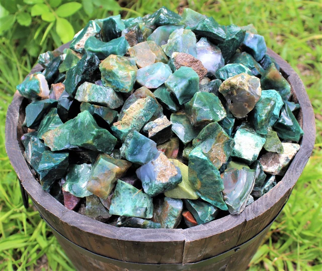 1/2 lb Bulk Lot Natural Rough Bloodstone Raw Rock Stone (Crystal Healing 8 oz)