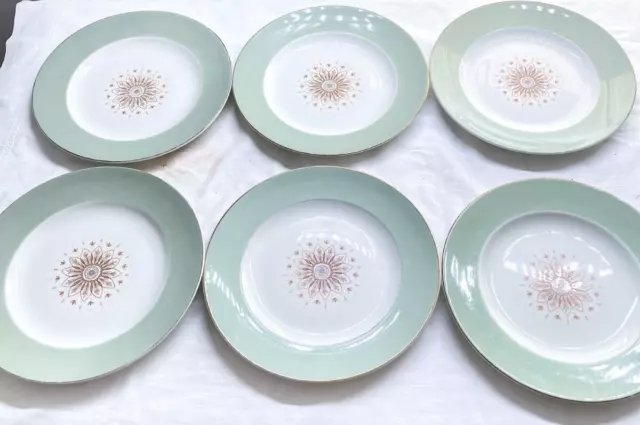 Set Of 6 W. H. Grindley Ironstone Satin-White Dinner Plates 24.5 Cm