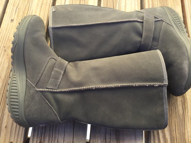 WOMENS SKECHERS SHAPE-UPS TONING FITNESS SUEDE BOOTS FAUX FUR LINED Size 9 WOMENS SKECHERS SHAPE-UPS TONING FITNESS SUEDE BOOTS FAUX FUR LINED Size 9