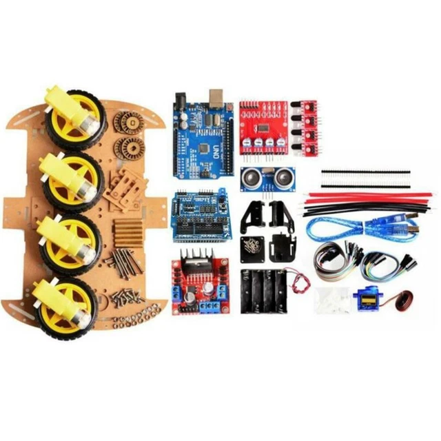 Tracking Ultrasonic-4WD Robot Car Chassis Kit Smart Line Robotics Kit Durable