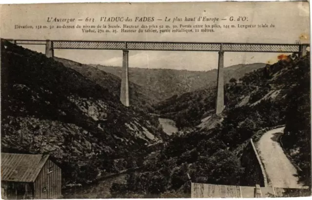 CPA L'Auvergne - Viaduct des FADES - The highest in Europe - G.d'O. (222092)