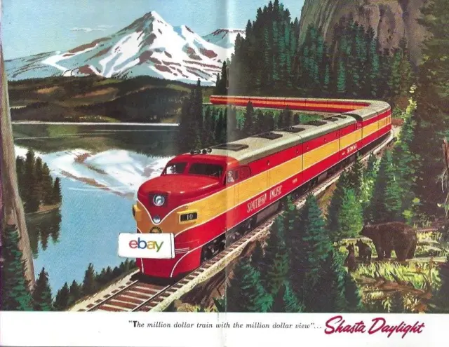 Southern Pacific Railroad  Shasta Daylight Sf-Portland 1949 Streamliner Brochure