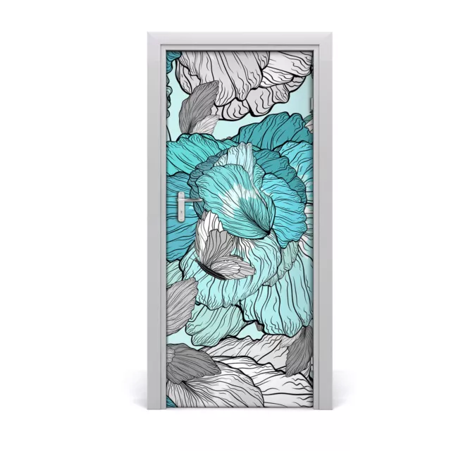 Pegatinas Para Puertas de Autoadhesivo Murales  85x205 cm patrón de flores