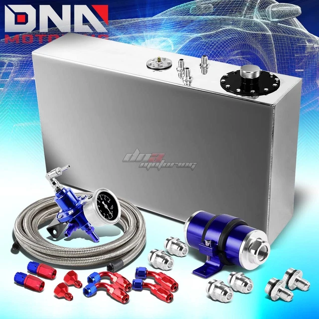 17 GALLON TOPFEED Slim Fuel Oil Gas Tank+Line+Pressure Regulator