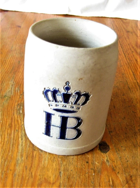 CHOPE DE BIÈRE allemande en grès, chope publicitaire de 50cl vintage EUR 9,90 - FR