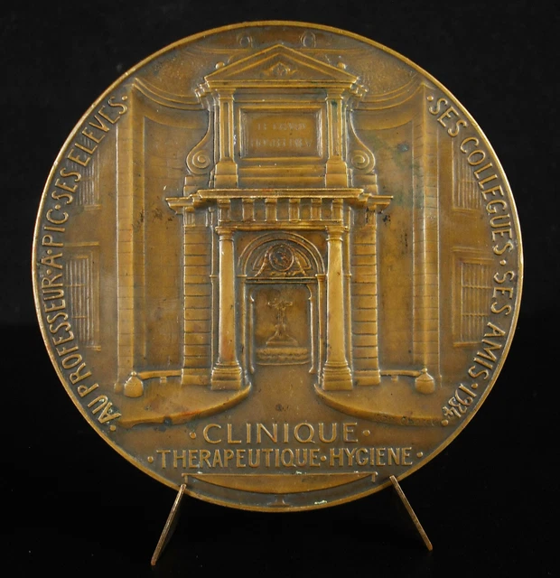 Médaille Médecine 1934 BERIEL Hôpitaux De Lyon Neurologie - Bronze Par Linossier, Bon état