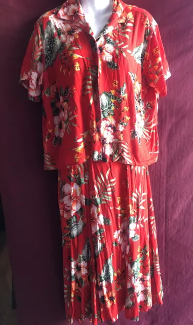 Baik Baik  Honolulu Hawaiian Set sz.S -M  Retro