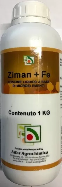Ziman + Fe Concime Liquido A Base Di Microelementi Nutritivo Contenuto 1 Kg