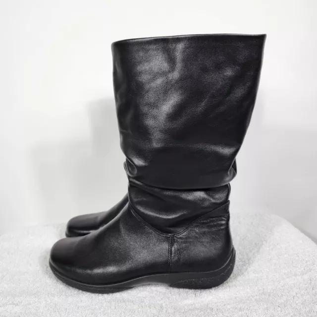HOTTER MYSTERY SIZE 7.5 UK New Boxed Black Leather Boots Wide Calf 69.99 PicClick UK
