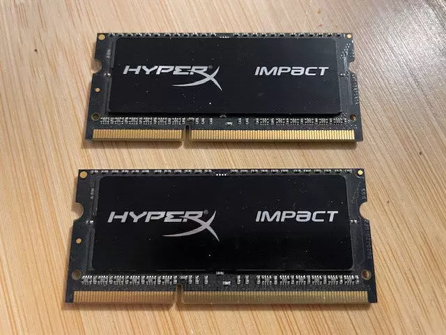 Kit 16Go SoDimm Kingston HyperX Impact 2x8Go DDR3L-1600/PC3L-12800/ HX316LS9IB/8