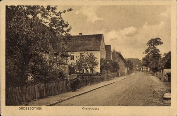 Ak Großbothen Grimma in Sachsen, Kirchstraße - 10416882