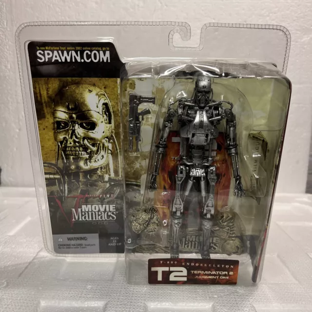 McFarlane Movie Maniacs Series 5 Terminator 2 T-800 Endoskeleton Figure 2002