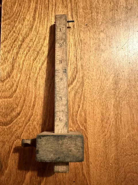 Vintage Stanley Wooden Scribe Gauge Mortise Marking Tool No 65 6" Ruler