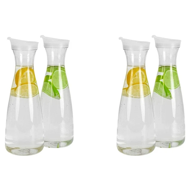 Caraffe D'Acqua Nel Plastica da 4 Pezzi da 1 Litro con Coperchi Un Linguett Q6F3