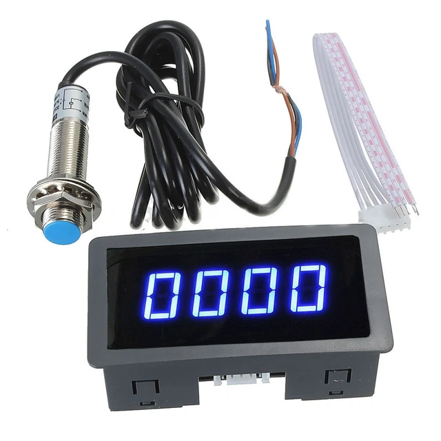 4X 9999RPM Toerenteller Digitale LED-Telmeter DC 8-24V Snelheidsmeter 4X 9999RPM Toerenteller Digitale LED-Telmeter DC 8-24V Snelheidsmeter