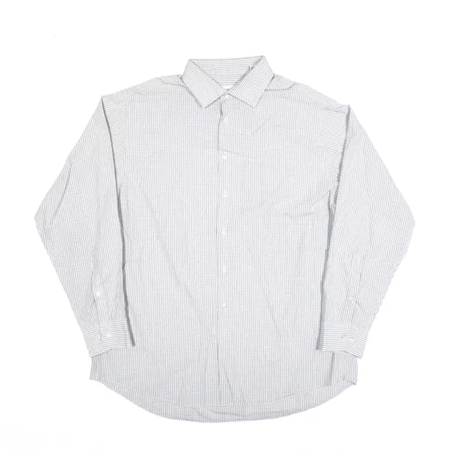 CALVIN KLEIN Mens Shirt Grey Check Long Sleeve XL