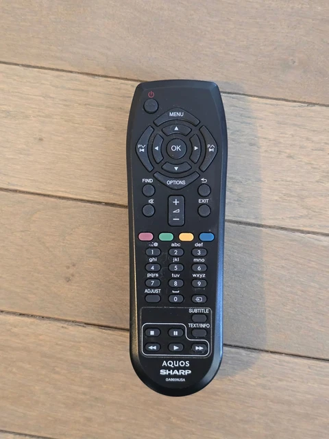 TV Télécommande pour Sharp Rm-l1026 + (LED, LCD, Plasma), Noir, de