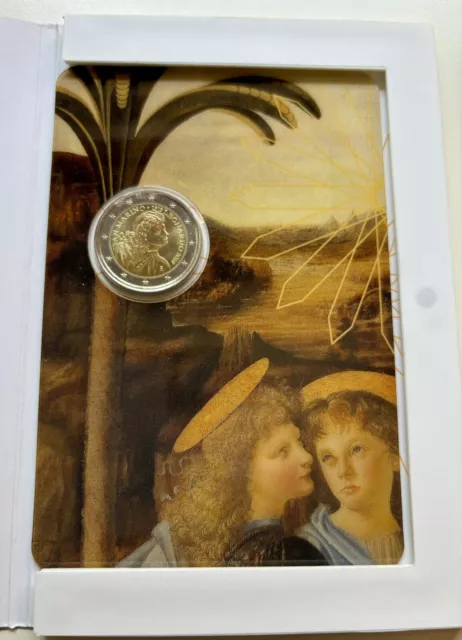 Cartera SAN MARINO 2 Euros 2019 Leonardo Da Vinci .  Estuche Oficial FDC Euro