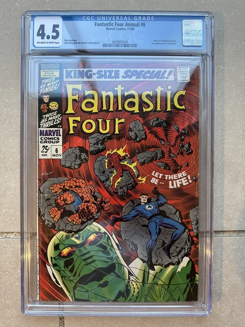 Fantastic Four Annual # 6 CGC Grade 4.5 – EXCELLENT.