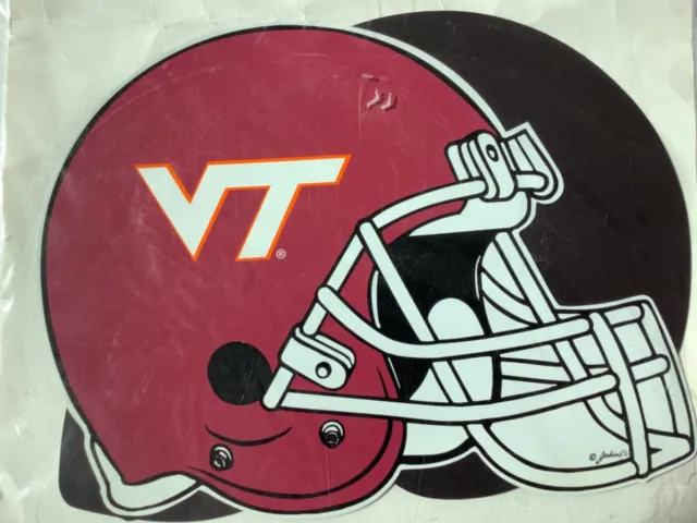 2 Magnetic decals for car, VT Virginia Tech 🏈 NCAA - MAGNET (9” X 11") new NIP