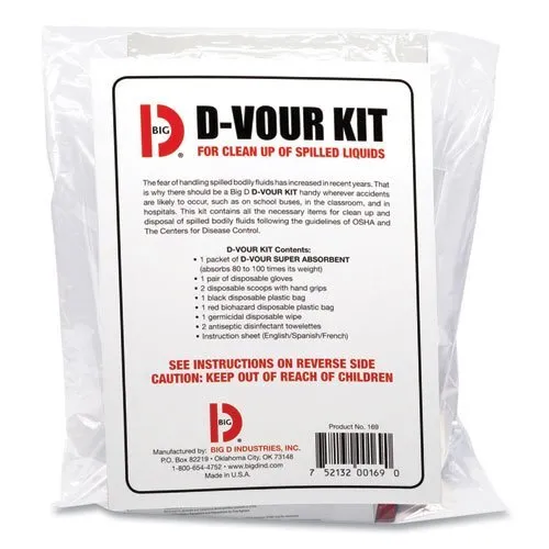 Big D D'vour Clean-up Kit, Powder, All Inclusive Kit, 6 Kits (BGD169)