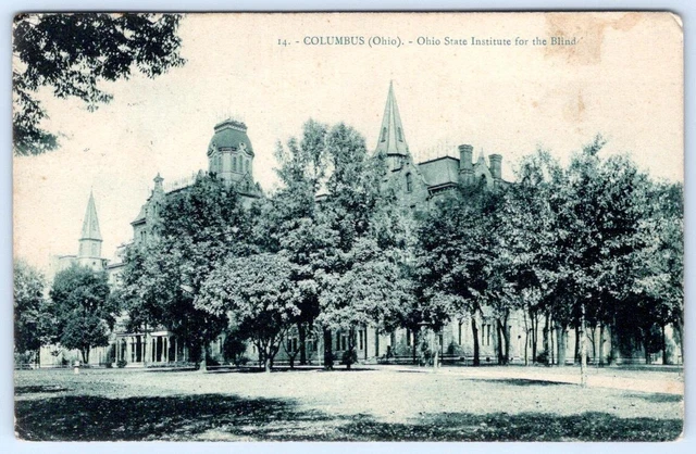 1909 Ohio State Institute For The Blind*School*Columbus*Antique Postcard