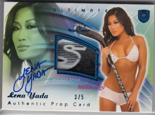 2010 Benchwarmer Ultimate Prop Auto: Lena Yada #3/5 Swatch Blue Autograph