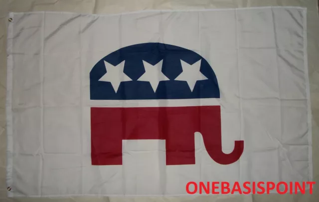 3'x5' Republican Party Flag Outdoor Banner GOP Grand Old Party Conservative 3x5