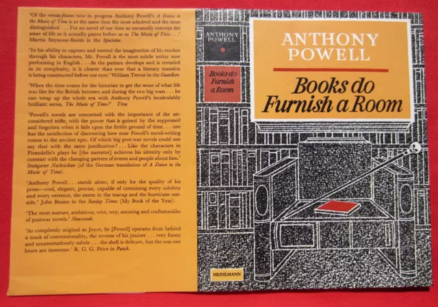 Anthony Powell - 'Books Do Furnish A Room' - 1st Edition - DUST JACKET ONLY