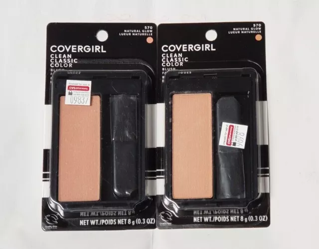 2 Covergirl Clean Classic Color Blush # 570 Natural Glow