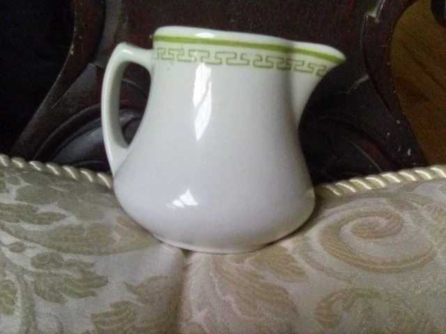 SHENANGO Creamer Green Stripe Greek Key Grecian Restaurant Ware 1-36 New Castle