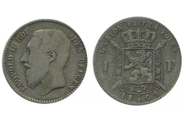 1 Franc Leopold II Légende Française - Belgique Argent
