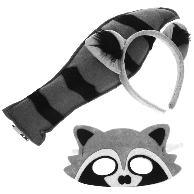 Set Orecchie E Coda Gatto Pelliccia Sintetica - Costume Cosplay Per