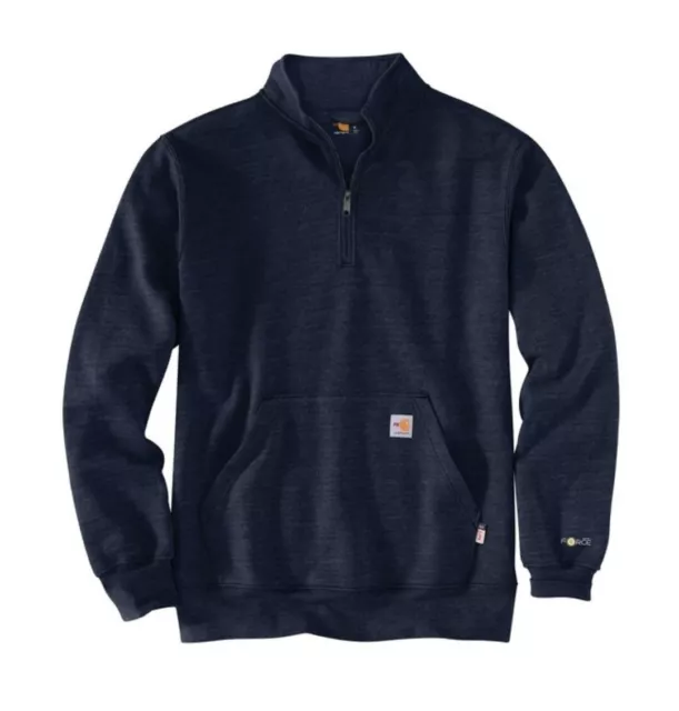 FLAME RESISTANT FORCE Loose Fit Midweight Quarter-Zip Navy 3XL Tall $99 ...