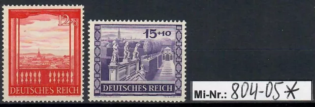 Deutsches Reich Mi-Nr.: 804-05 Wiener Messe 1941 sauber ungebrauchter Satz