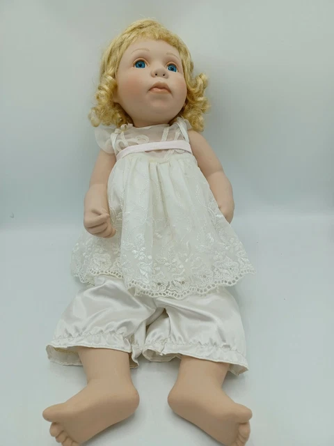 duck house heirloom porcelain Baby dolls 20" with blanket