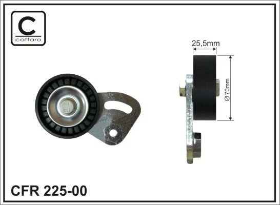 CAFFARO Tendeur de courroie courroie trapézoïdale à nervures 225-00 25mm 70mm